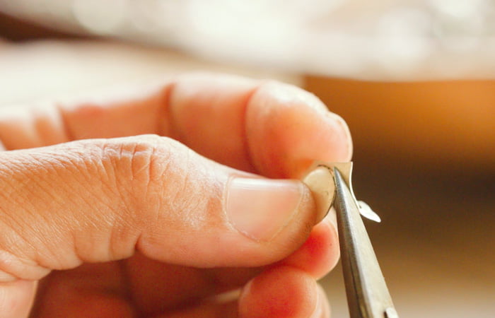 Silberscheibe-ausschneiden